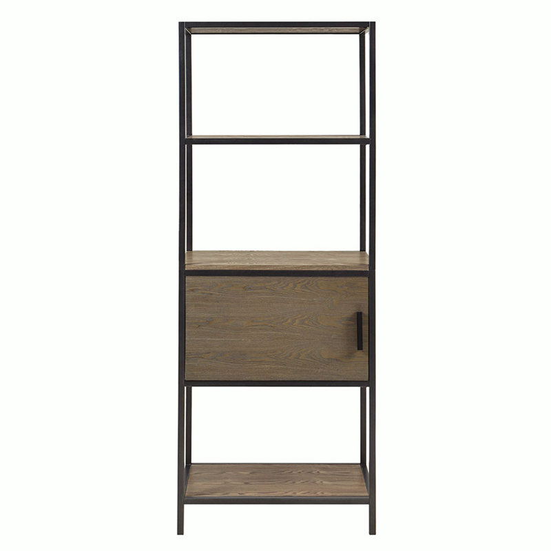 Bibliothèque à 3 tablettes avec armoire de rangement