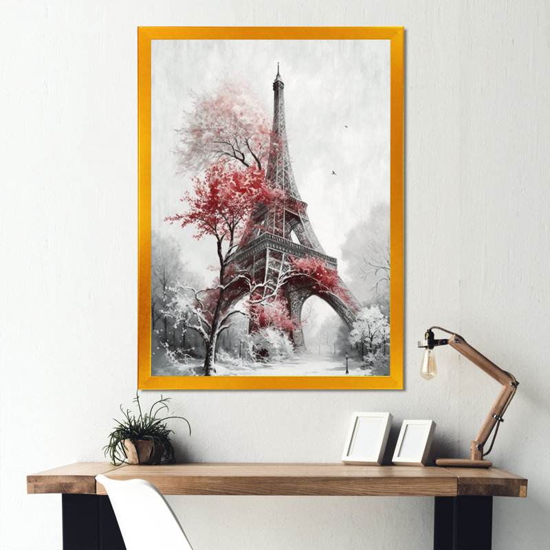 «Fall Scenery in the City III», reproduction sur toile, L 16 po x H 32 po, Impression dorée sur toile encadrée