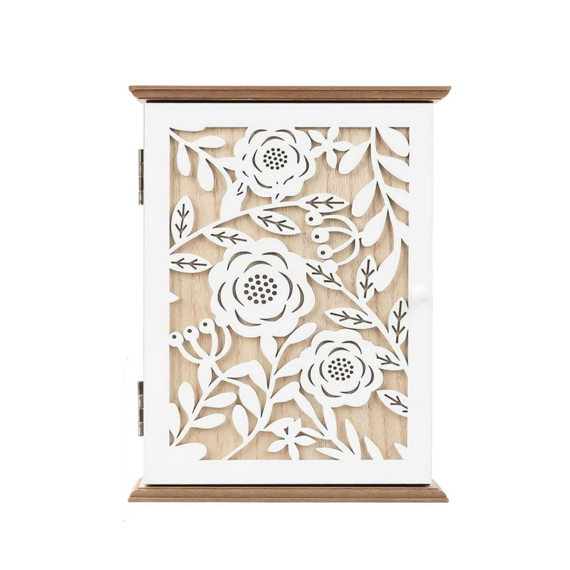 Wood Wall Organizer with Wall Baskets