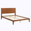Grand lit plateforme en bois de bambou Mid-Century-133599385
