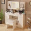 Grand ensemble de coiffeuse avec miroir lumineux à DEL-484031549-484031544