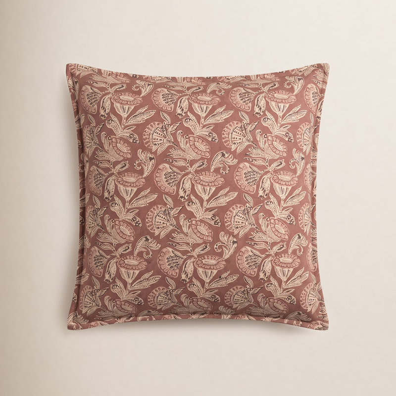 Armes Buchan Henna 20" Feather Throw Pillow, Wine