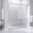 58.5 In. -60 In. W × 72 In. H Sliding Shower  With1/5"  Thick Clear Tempered Glass In Chrome |    Stainless Steel Handle-121018397