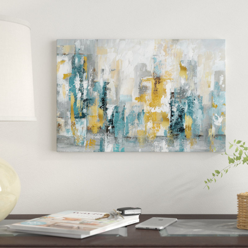 «City Views II», reproduction sur toile, H 18 po x l 26 po x P 1,5 po, Pas de tapis, Toile tendue