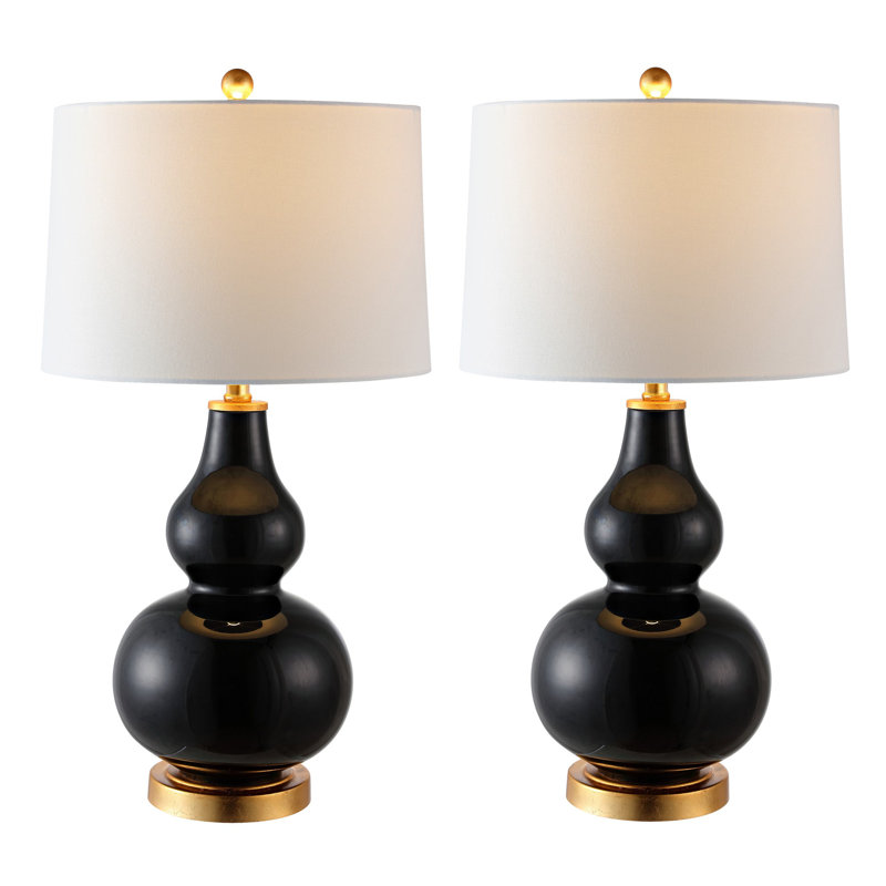 Ensemble de 2 lampes de table Tamara, Noir, noir, noir, noir