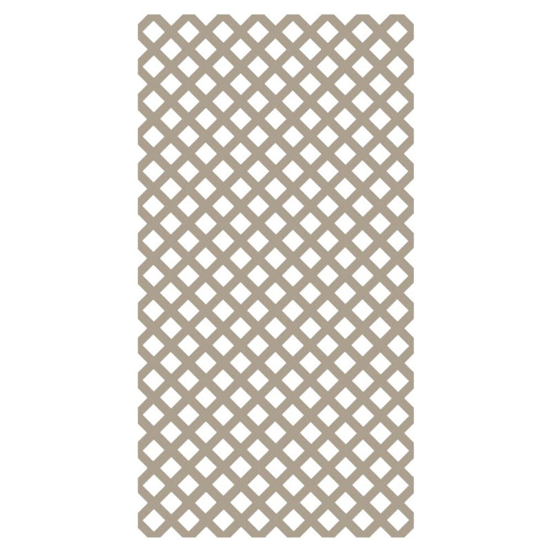 4 ft. x 8 ft. Brazilian Walnut Diamond Garden Vinyl Lattice
