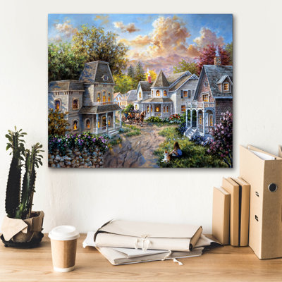  'Main Street Along A Country Village' by Nicky Boehme Canvas Wall Art, 24" x 20"