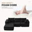 Canapé modulaire en forme de L de 103 po en forme de L avec canapé-lit en osier avec repose-pieds profond, combinaison de modules pour le salon 4 places-714090572