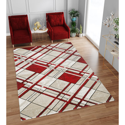 Jedicke Rectangle Plaid Area Rug