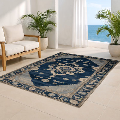 Overdyed Gray Indoor and Outdoor Area Rug