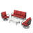 Tapasi 5-7 - Person Patio Conversation Set with Swivel Lounge Chairs & Sofa-97317267-101781114