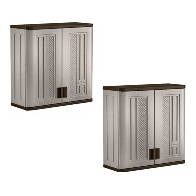 30.25" H x 30" W x 12" D Pad-Lockable Blow-Molded Resin Wall Storage Cabinet