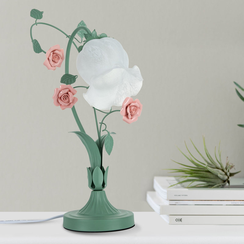 Lampe fantaisie en métal Navreet, Vert / rose