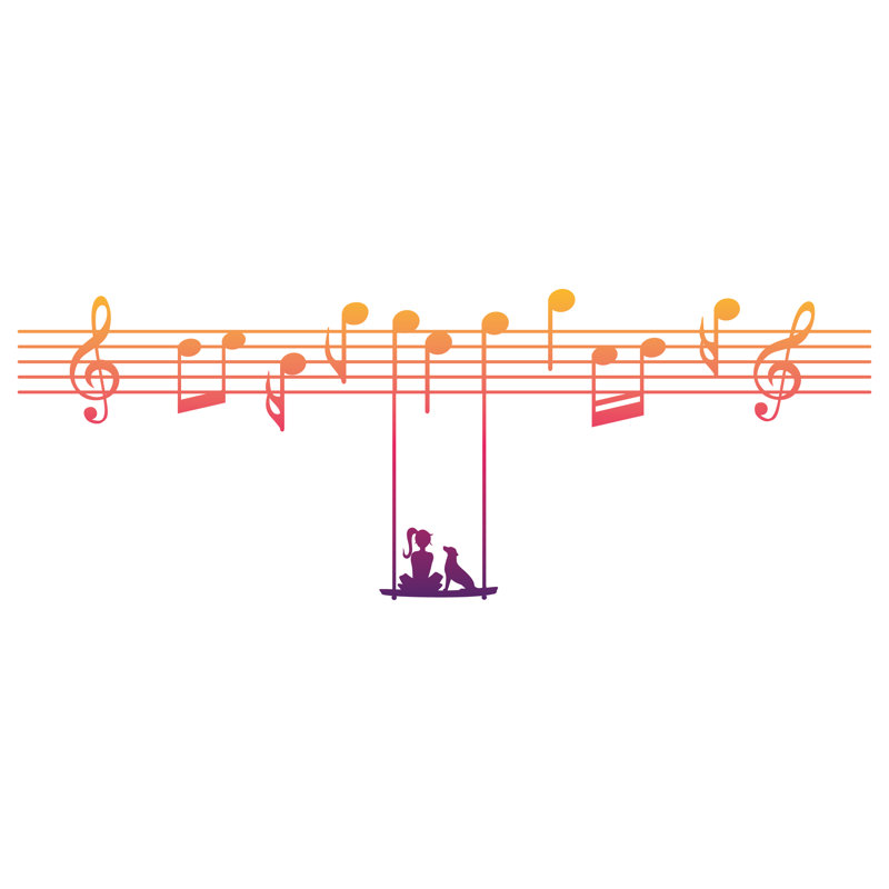 Adhésif décoratif notes musicales