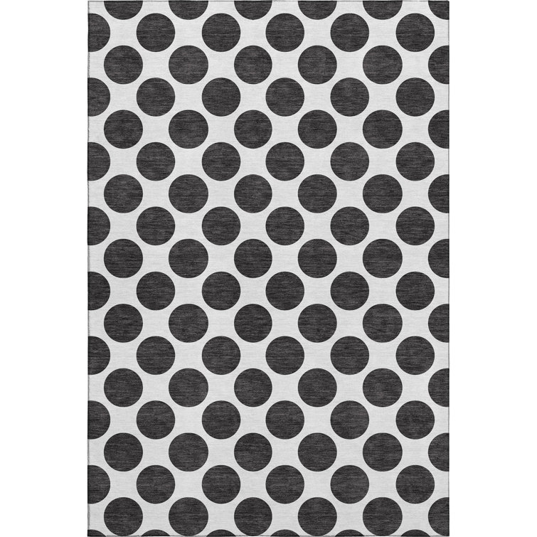 Premium Machine Washable Prisco Black Rug