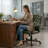 Ergonomic Executive Office Chair, Faux Leather Wingback, Adjustable Height, Sturdy Wood Base-129982247
