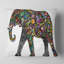 Éléphant floral - oreiller imprimé animal-30967550-30967553