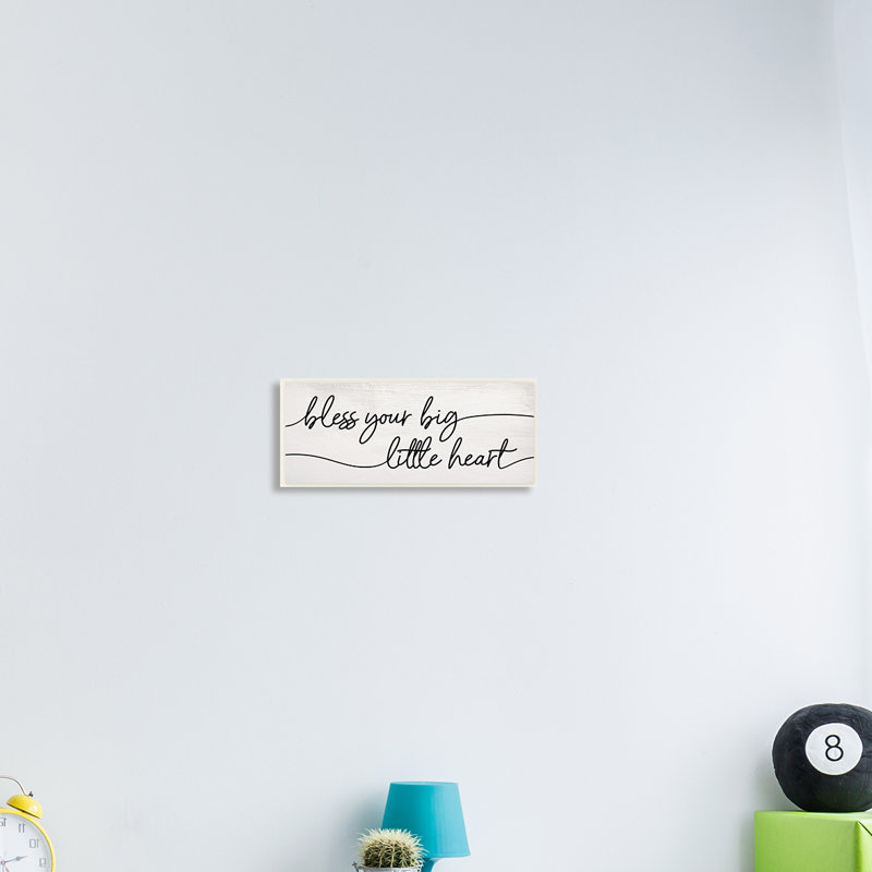 «Your Big Little Heart», phrase «Soft Country», Plaque murale, H 7 po x l 17 po