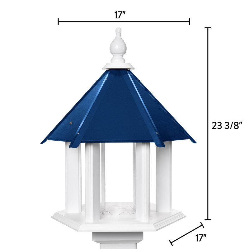 Mangeoire à oiseaux Kreider Tube, Bleu de cobalt