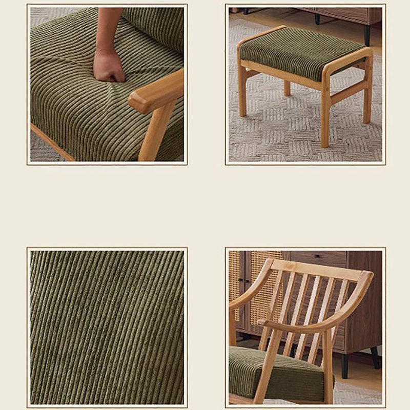 Chaise berçante en bois massif, Vert