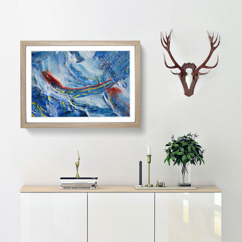 Abstract Vol.362 by S.Johnson - Framed Print, 33cm H x 45cm W x 2cm D, Oak Framed