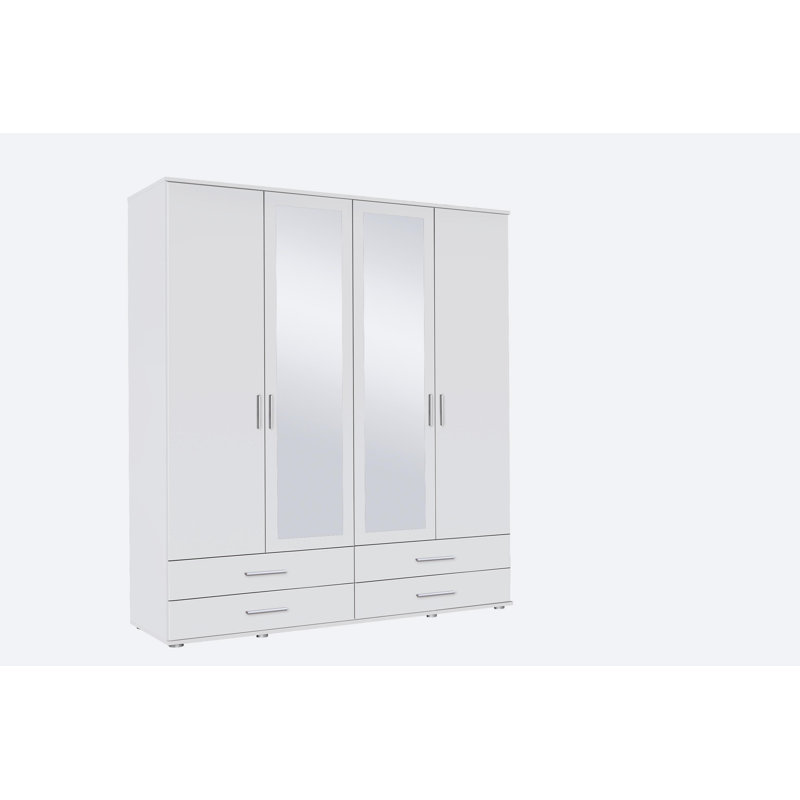 Laffitte 4 Door Wardrobe, Alpine White