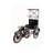 Solid Wood Floor Wine Bottle & Glass Rack in Black