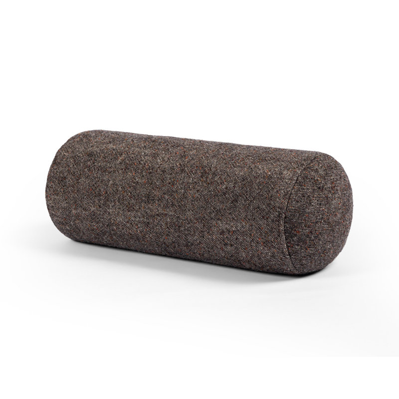 Stonewash Linen Bolster Pillow-Hasselt Ebony-20"x8", Hasselt Ebony