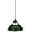Quesada 1-Light Indoor Dark Green Hanging Pendant with Lighthouse Inspired Bowl and Clear Glass-657744571