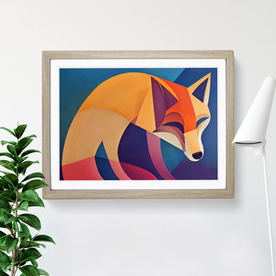 Fab Abstract Fox - Single Picture Frame Painting
