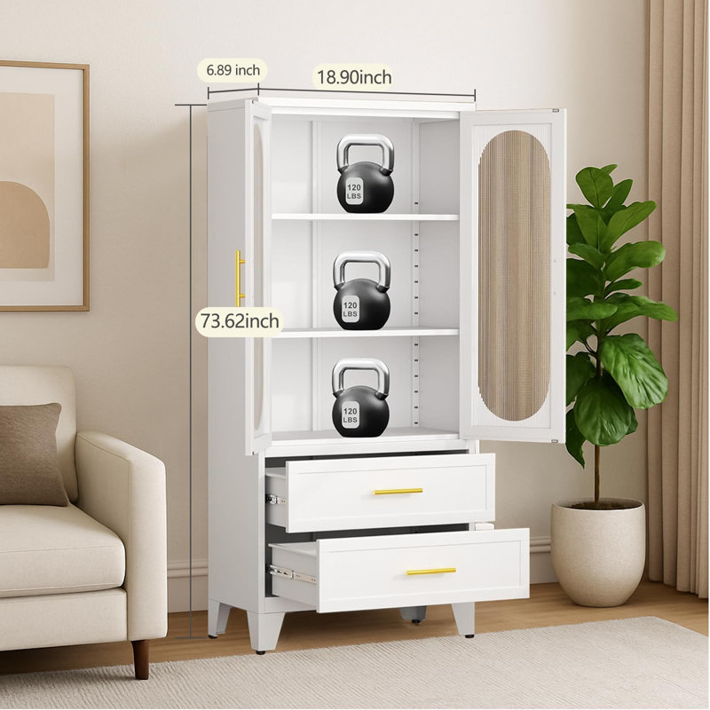 2 - Door Rectangle Accent Cabinet
