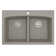 Karran Quartz 33'' X 22'' Double Bowl 50/50 Top Mount Drop-in Kitchen Sink Kit