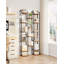 Vertical Shoe Rack, Shoe Shelves, Wood Shoe Organizer for Closet, Entryway, Shoe Tower for Small Spaces, Free Standing, Adjustable, with 2 Hooks-1987207115-1994503924