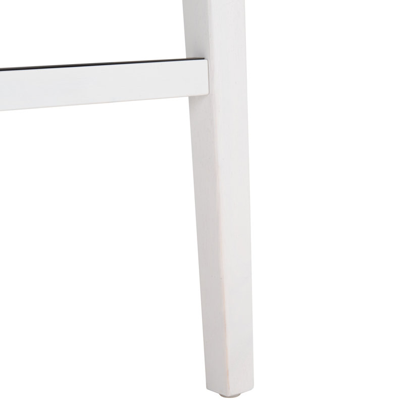 Tabouret Tarrington, Tabouret de comptoir (siège d'une hauteur de 26,6, Naturel / Blanc