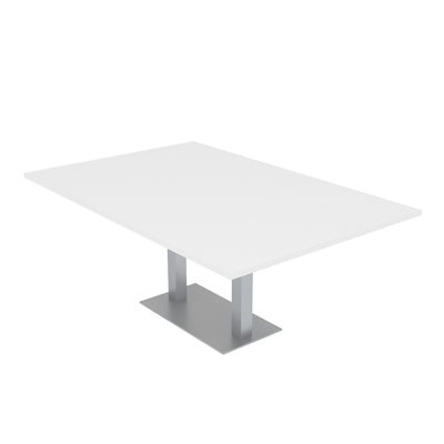 Table de conférence rectangulaire avec base en métal double