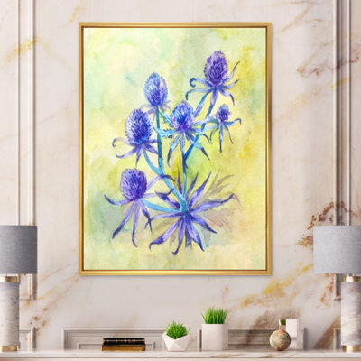 " Blue Wildflower Ernygium " Painting Print