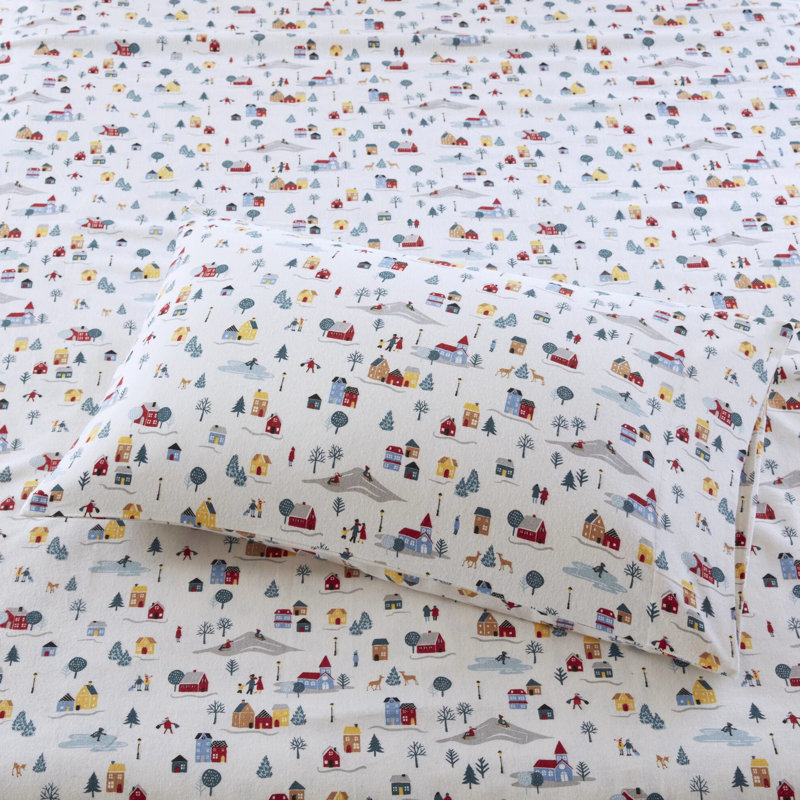 Drap-housse 4 pièces White Village