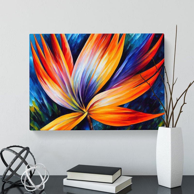 Unbeatable Bird Of Paradise Flower Abstract - Wrapped Canvas, 50cm H x 76cm W x 3cm D