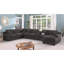 Modern Sofa Celine 141.5" Chenille Fabric Corner Sectional Sofa With Right-Facing Chaise, Cupholders, And Charging Ports-1567361202