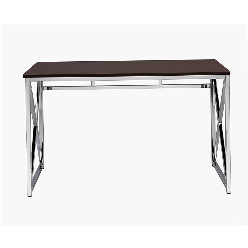 Madison office work area table MDF/Chrome Brown