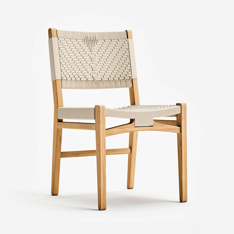 Chaise Chontales, Teck, Cordon tressé Naturaline V