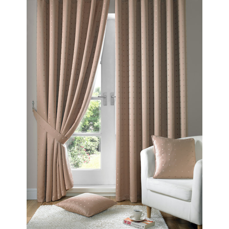 Norush Madison Pencil Pleat Curtains, Latte, 229cm Width x 274cm Drop