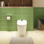 Toilette à bidet allongée 1,28 GPF avec réglages du pulvérisateur, désodorisation, fermeture en douceur-102042615