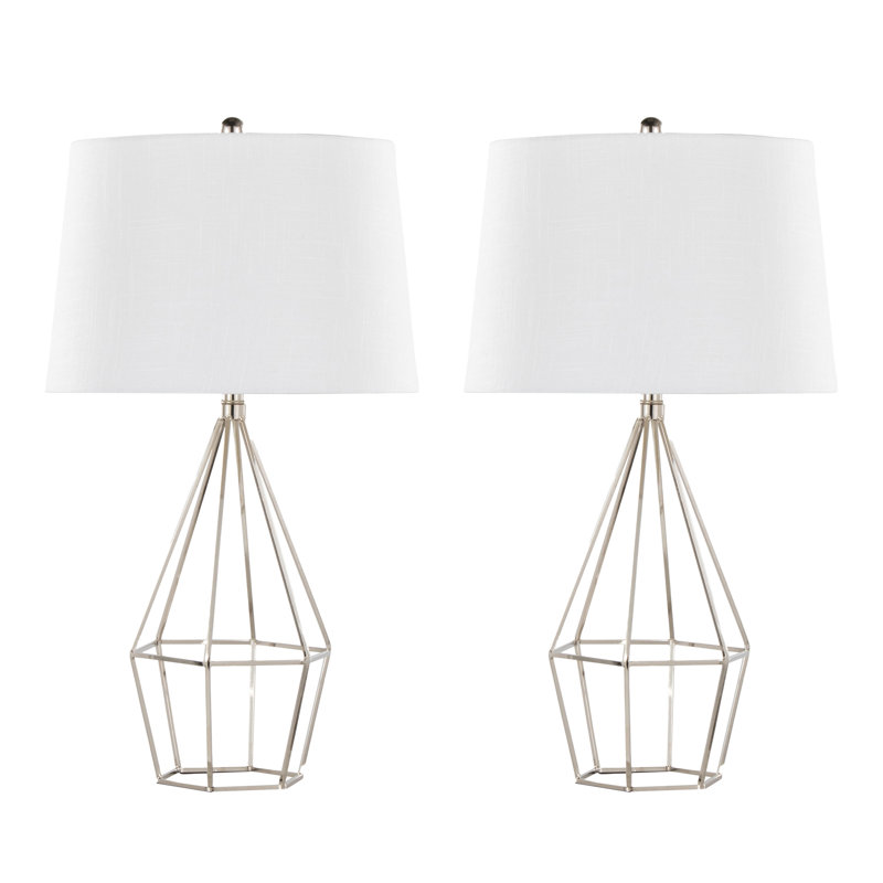 Ensemble de 2 lampes de table en métal 27 po Geome