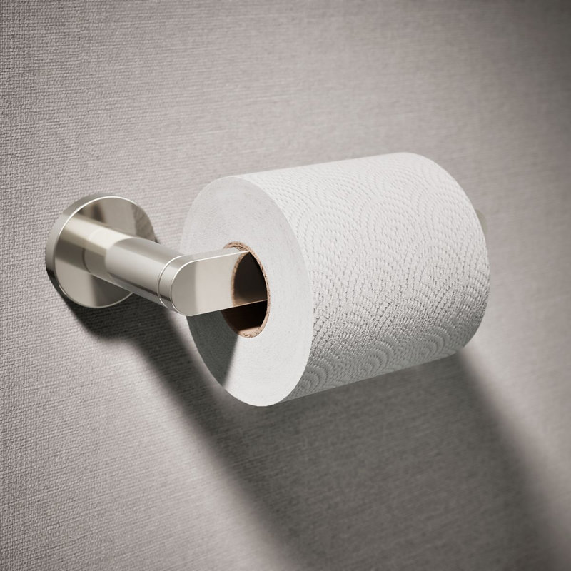 Wall Mount Toilet Paper Holder, Silver