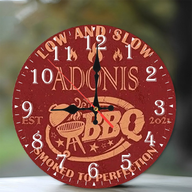 Horloge murale en bois 10 po, mouvement silencieux, à piles (piles AA non incluses), décor artistique, parfait pour les décorations