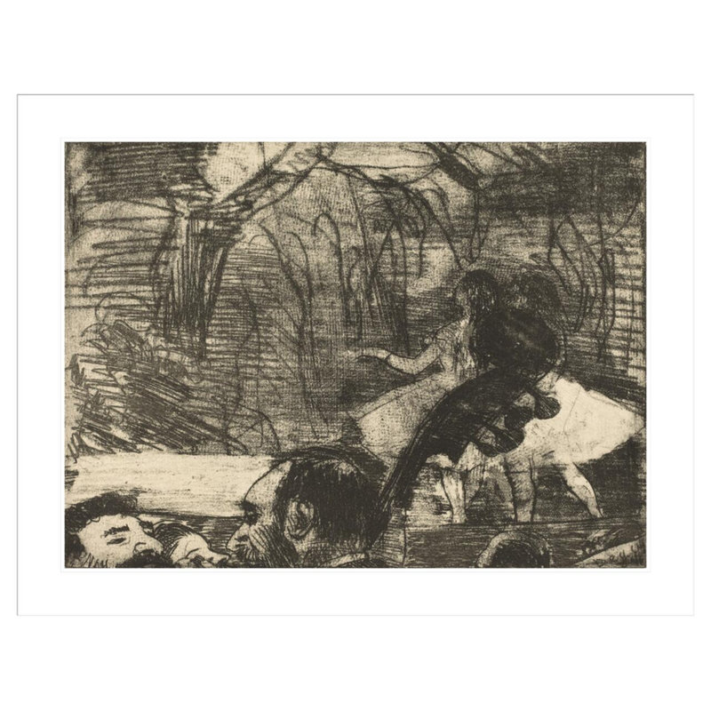 Sur scène (sur la scène 3e planche) par Edgar Degas, H 32,42 po x l 41,5 po