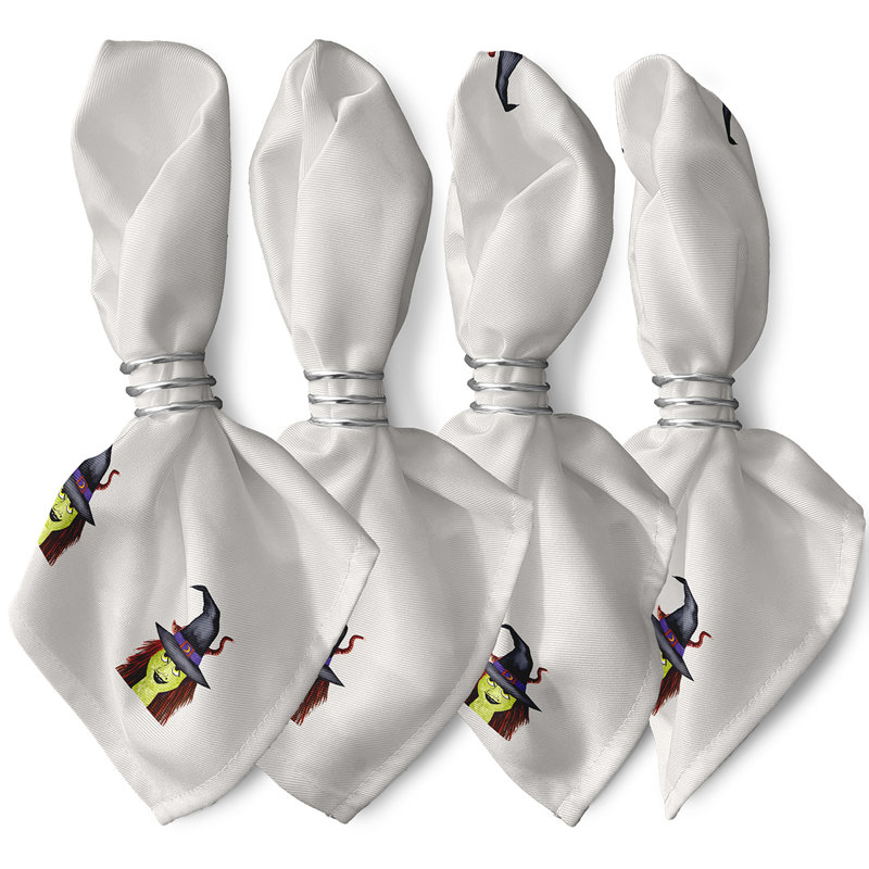 Ellicott Polyester Novelty Napkins, Ivory