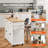 Kitchen Island Cart With Solid Wood Top (Not Include Stools)