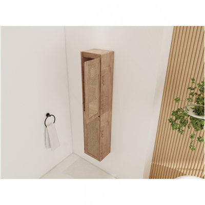 24" Bathroom Side Cabinet,Soft Close Doors,Float Mounting Design,(KD-Packing)